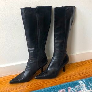 Stuart Weitzman boots, black leather, size 10